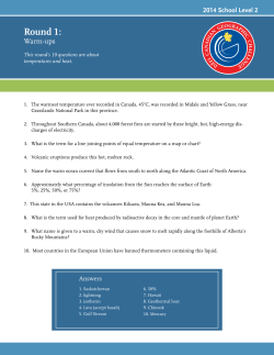 Round 1 - Canadian Geographic