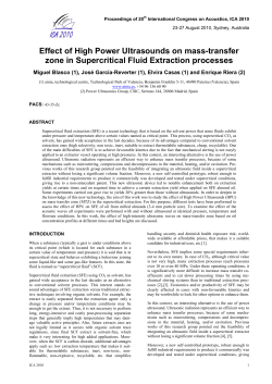 Effect of High Power Ultrasounds on mass