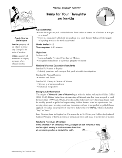 Revised Lesson: Penny for Your Thoughts on Inertia
