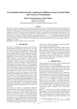 An Annotation Scheme for the Comparison of Different Genres of