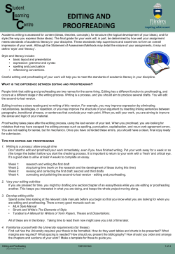 editing and proofreading