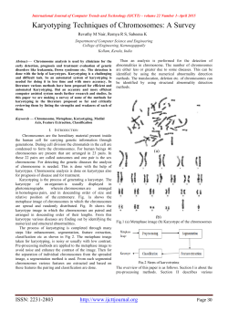 Karyotyping Techniques of Chromosomes: A Survey