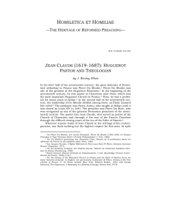 jean claude (1619-1687): huguenot - Mid