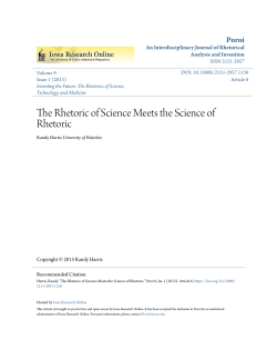 The Rhetoric of Science Meets the Science of Rhetoric