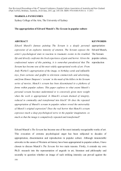 MARKELA PANEGYRES The appropriation of Edvard