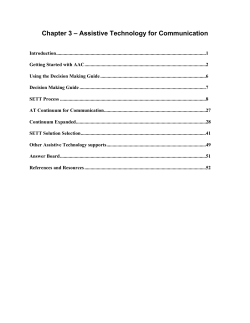Chapter 3 &ndash; Assistive Technology for Communication