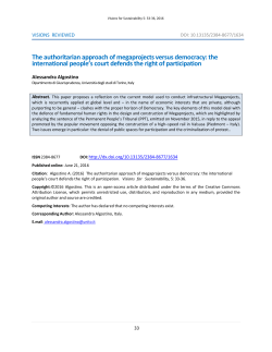 The authoritarian approach of megaprojects versus democracy: the