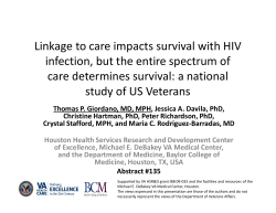 Linkage to care impacts survival with HIV infection, but the entire