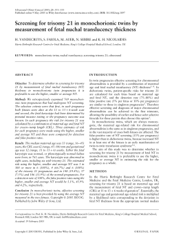 Screening for trisomy 21 in monochorionic twins