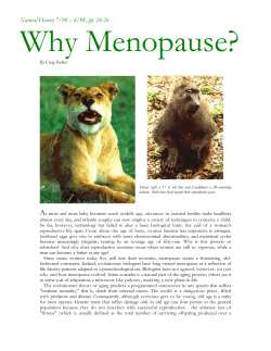 Why menopause