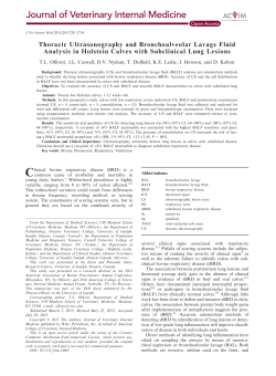Thoracic Ultrasonography and Bronchoalveolar Lavage Fluid