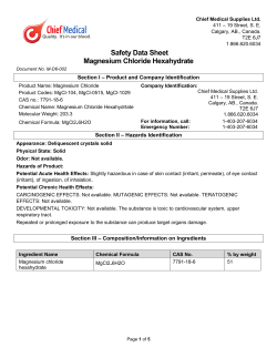 Magnesium Chloride Hexahydrate