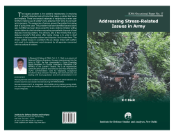 Addressing Stress-Related Issues in Army