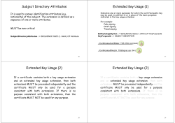 Subject Directory Attributes Extended Key Usage (1) Extended Key