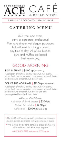 catering menu