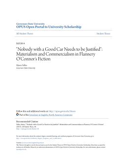 "Nobody with a Good Car Needs to be Justified