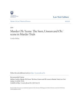 Murder Ob/Scene: The Seen, Unseen and Ob