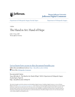 The Hand in Art: Hand of Hope