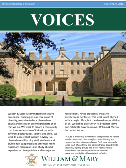 September 2016 - College of William and Mary
