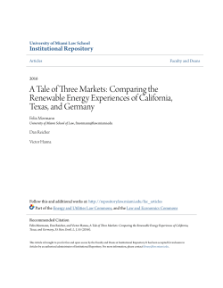 A Tale of Three Markets - University of Miami School of Law