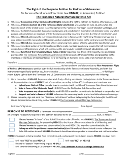 Petition for Redress of Grievances RE HB1412