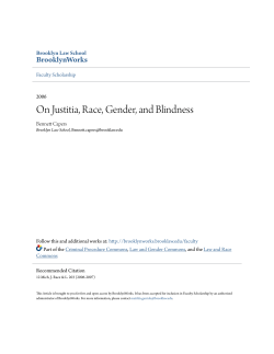 On Justitia, Race, Gender, and Blindness