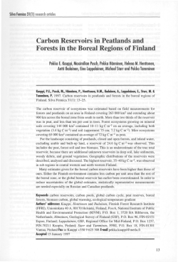 Carbon Reservoirs in Peatlands and Forests in the