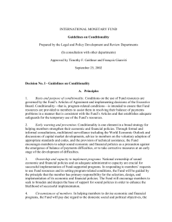 IMF Guidelines on Conditionality