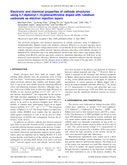 Electronic and chemical properties of cathode structures using 4,7