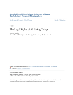 The Legal Rights of All Living Things