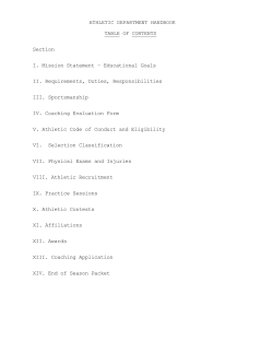 Athletic Department Handbook - Ravena-Coeymans