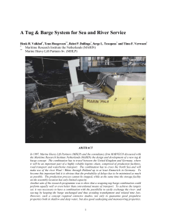 A tug and barge system for sea and river service
