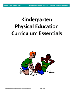 Kindergarten Physical Education Curriculum Essentials