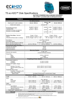 T5 ec-H2O&trade; Disk Specifications