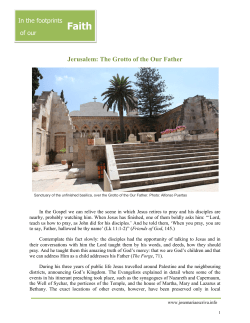Jerusalem: The Grotto of the Our Father