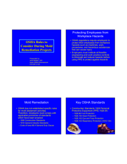 OSHA Rules to Consider During Mold Remediation Projects