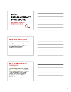 basic parliamentary procedure - Virginia School Boards Association