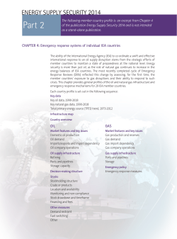 energy supply security 2014 - International Energy Agency