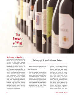 The Rethoric of Wine