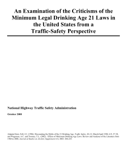 Examination of the Criticisms of the Minimum Legal Drinking Age 21