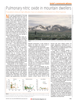 Pulmonary nitric oxide in mountain dwellers