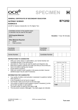 Unit B712/02 - Science modules B2, C2, P2 - Higher