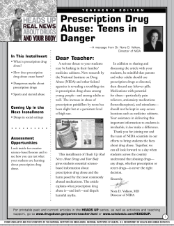Prescription Drug Abuse: Teens in Danger