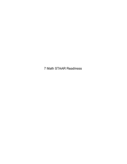 7 Math STAAR Readiness