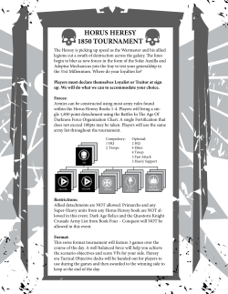 2015 Horus Heresy Tournament