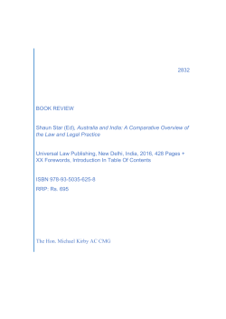 australia and india - a comparative overview of law