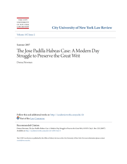The Jose Padilla Habeas Case - CUNY Academic Works