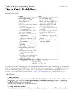 Dress Code Guidelines - Valley Catholic School
