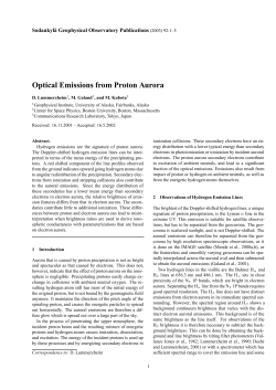 Optical Emissions from Proton Aurora