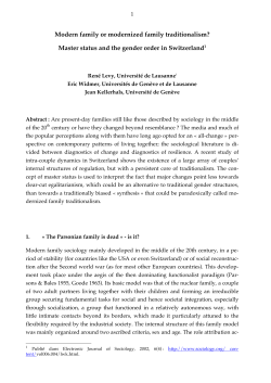 Modern family or modernized family traditionalism? - Serval